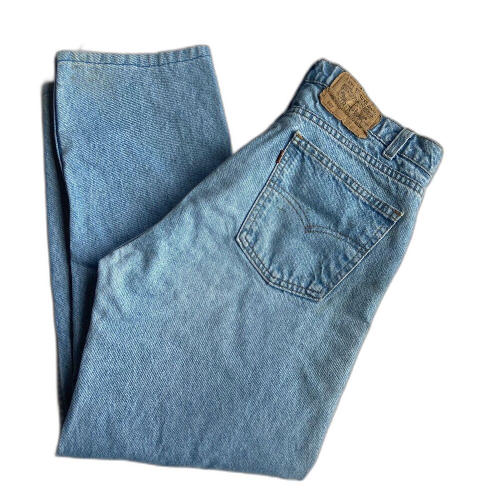 Vintage 90s Levis 505 Orange Tab Made in Usa Light Wash Denim Jeans Sz 36x30